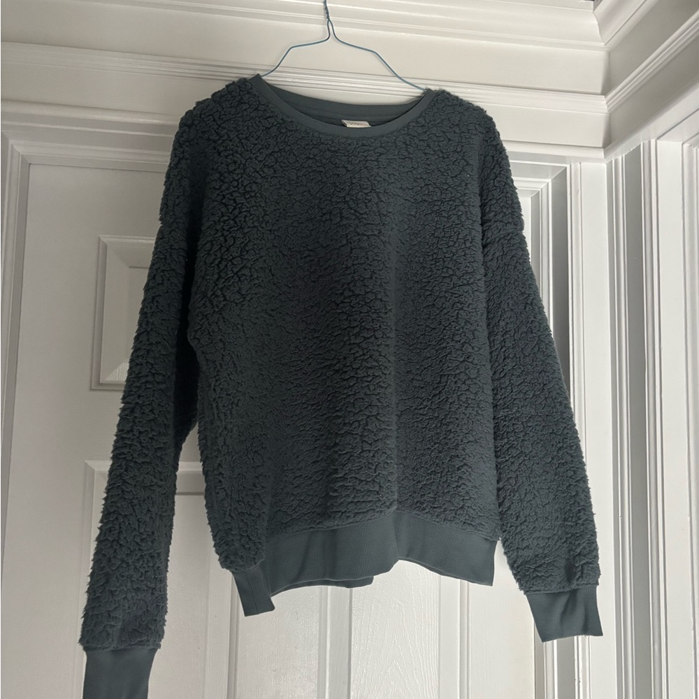 Crew Neck Sherpa Sweatshirt